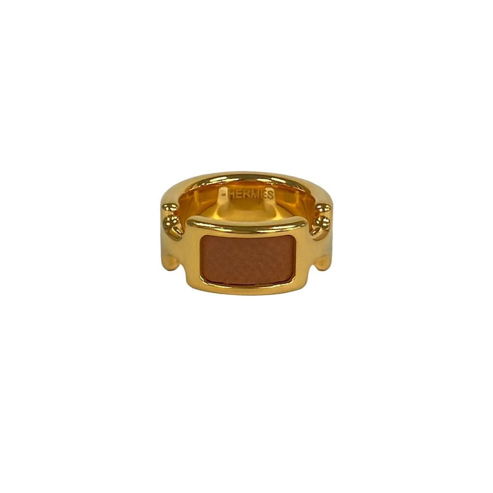 Hermès Olympe PM Ring Gold Brown Veau Epsom Hardware